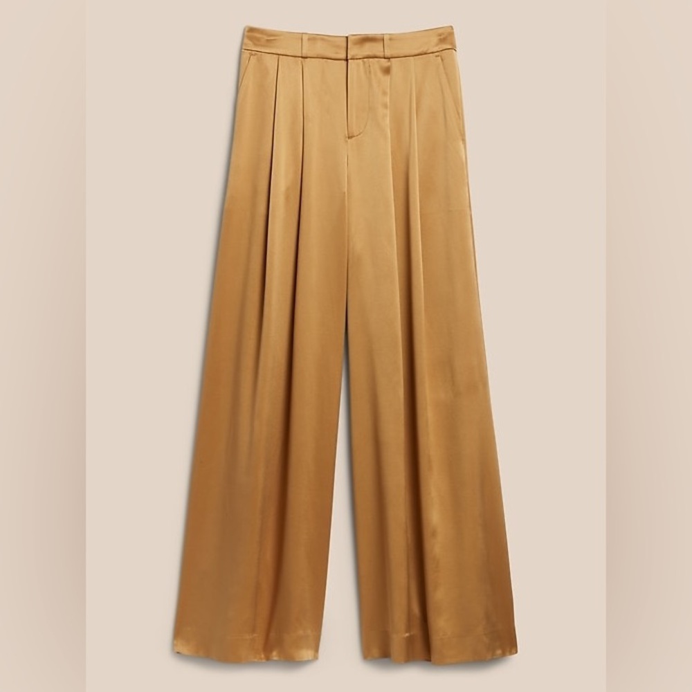 Banana Republic Silk Pants in Golden Yellow